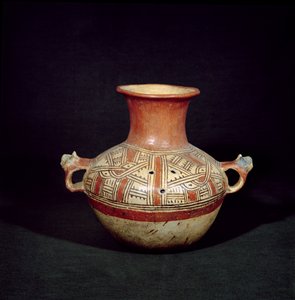 Urne funéraire avec trous de Mixco Viejo, Quiche, Guatemala, Amérique centrale, Période post-classique
